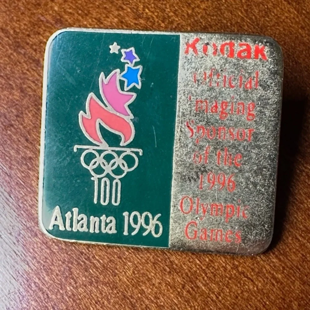 Kodak Atlanta 1996 Olympic Games Pin with Red and Green